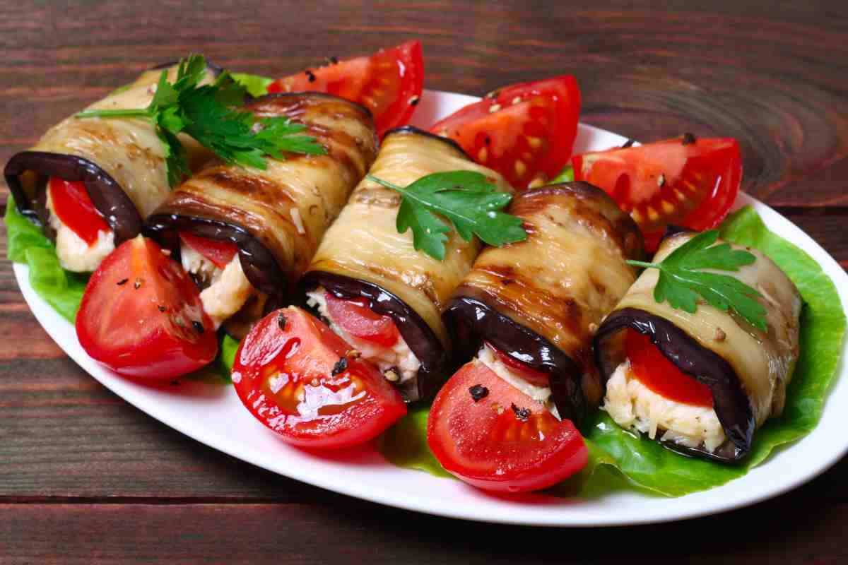 Involtini di melanzane al basilico