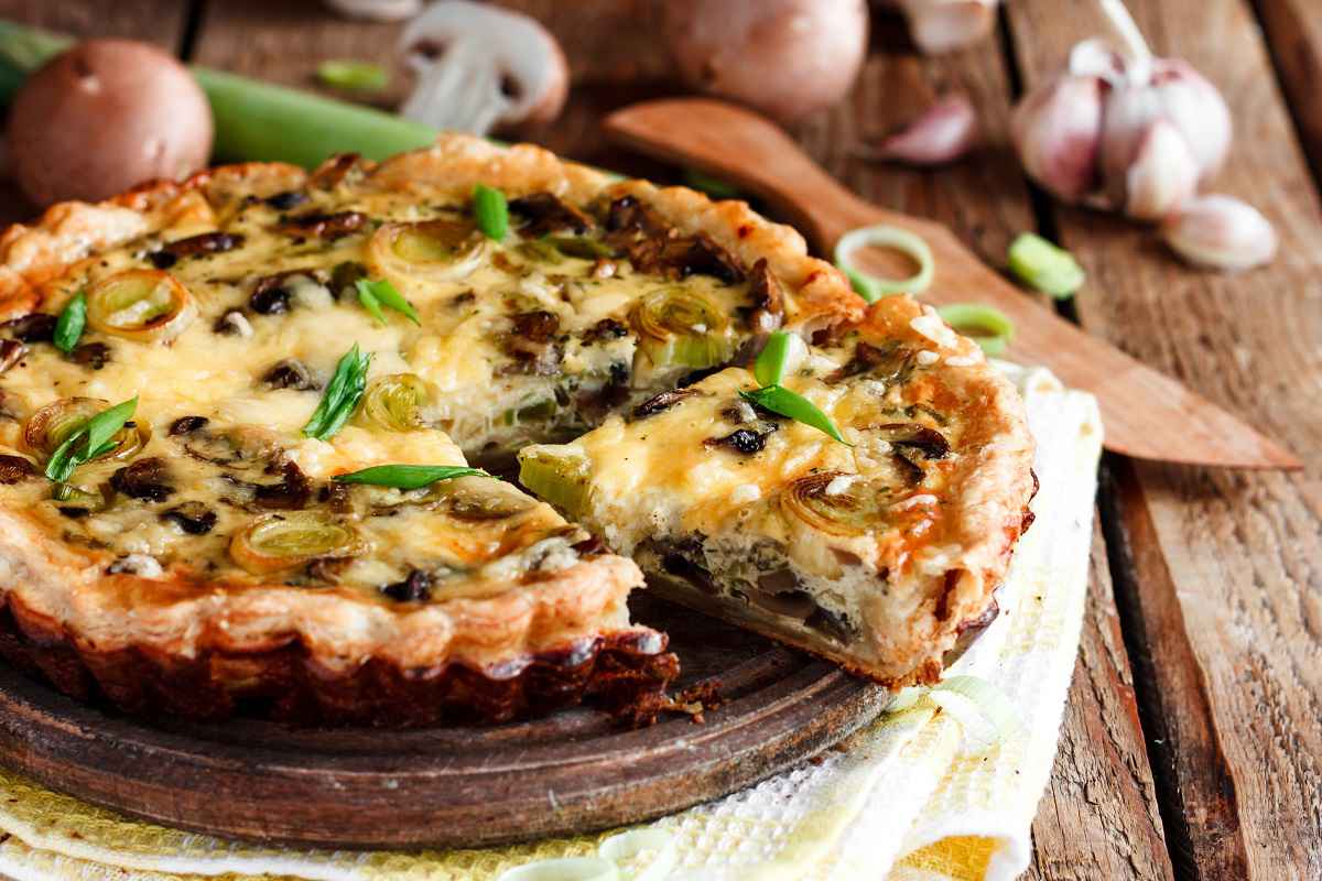 torte salate invernali con funghi e formaggio