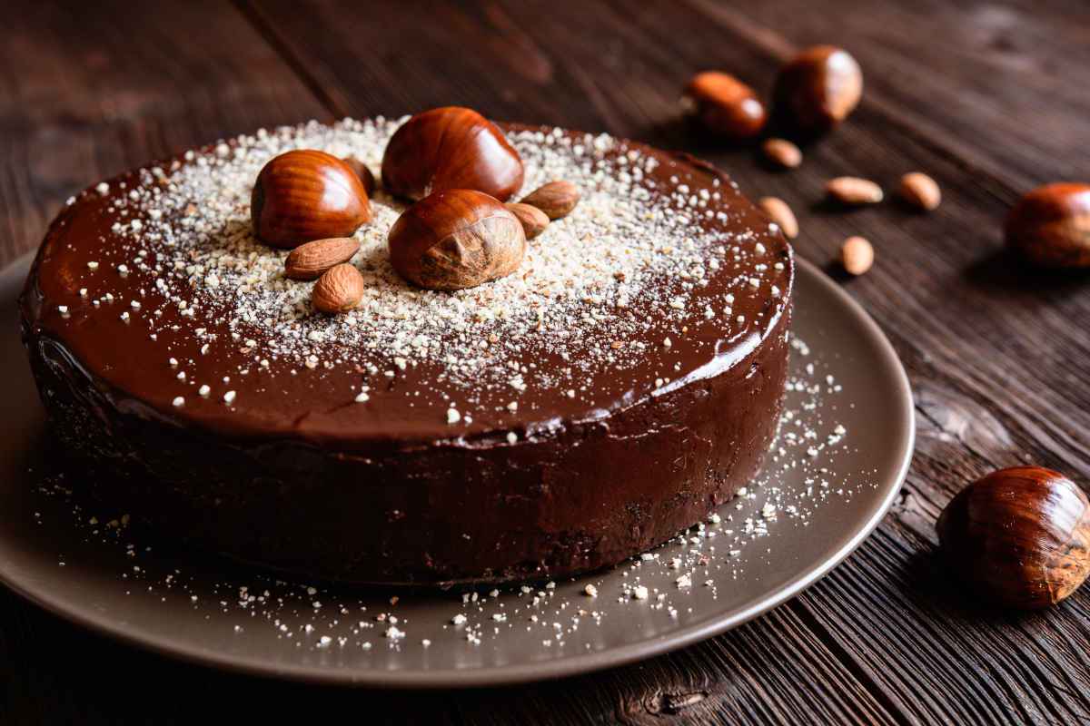 torta glassata al cioccolato differenze tra castagne e marroni ricette dolci