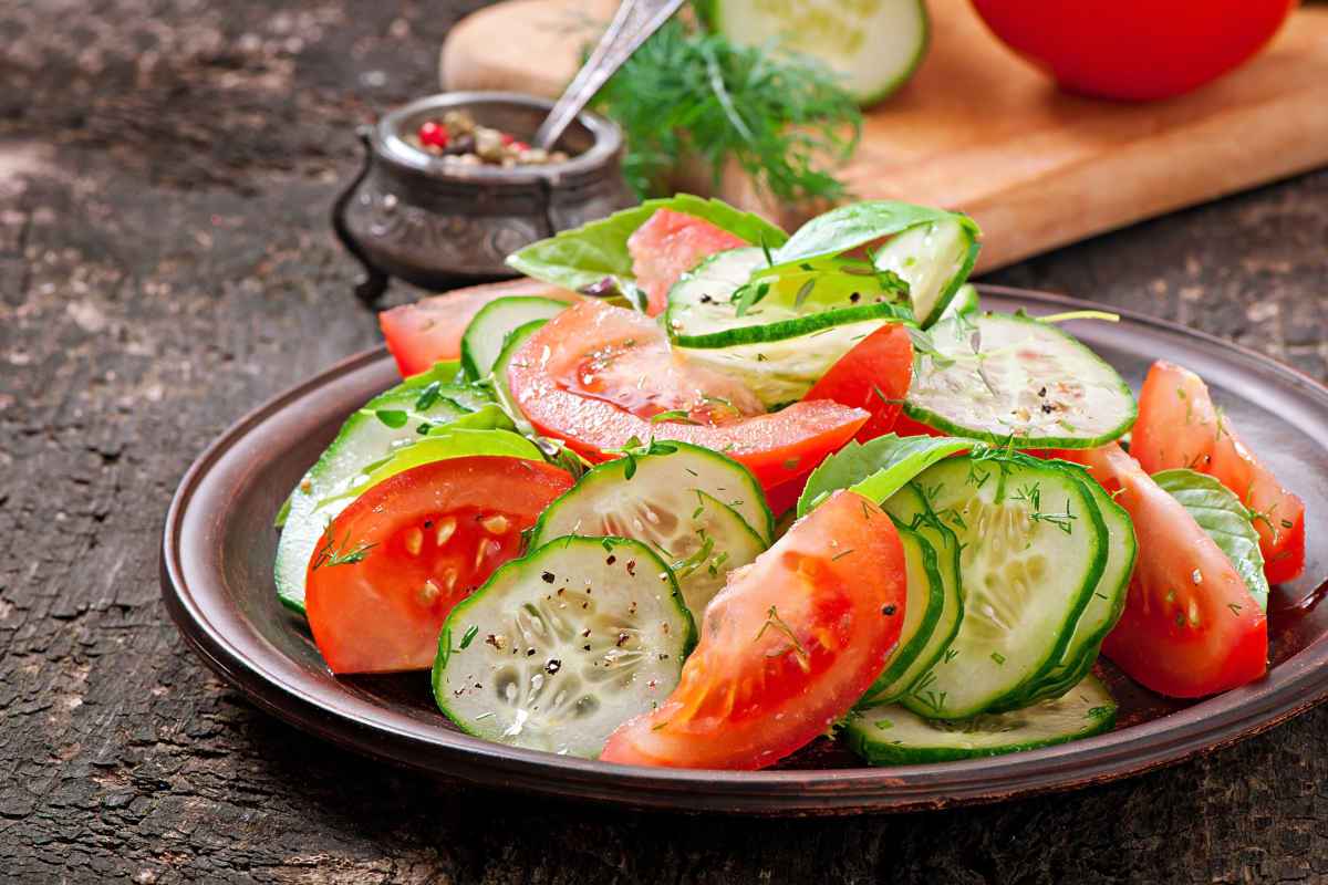 insalata cetrioli e pomodori