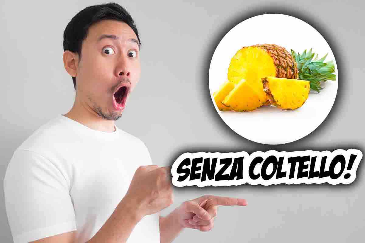 Il trucco per aprire l'ananas senza coltello