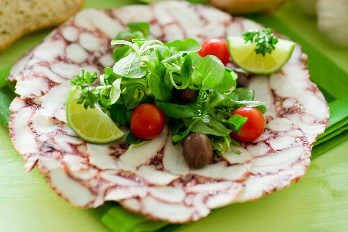 Carpaccio estivo di polpo ricetta