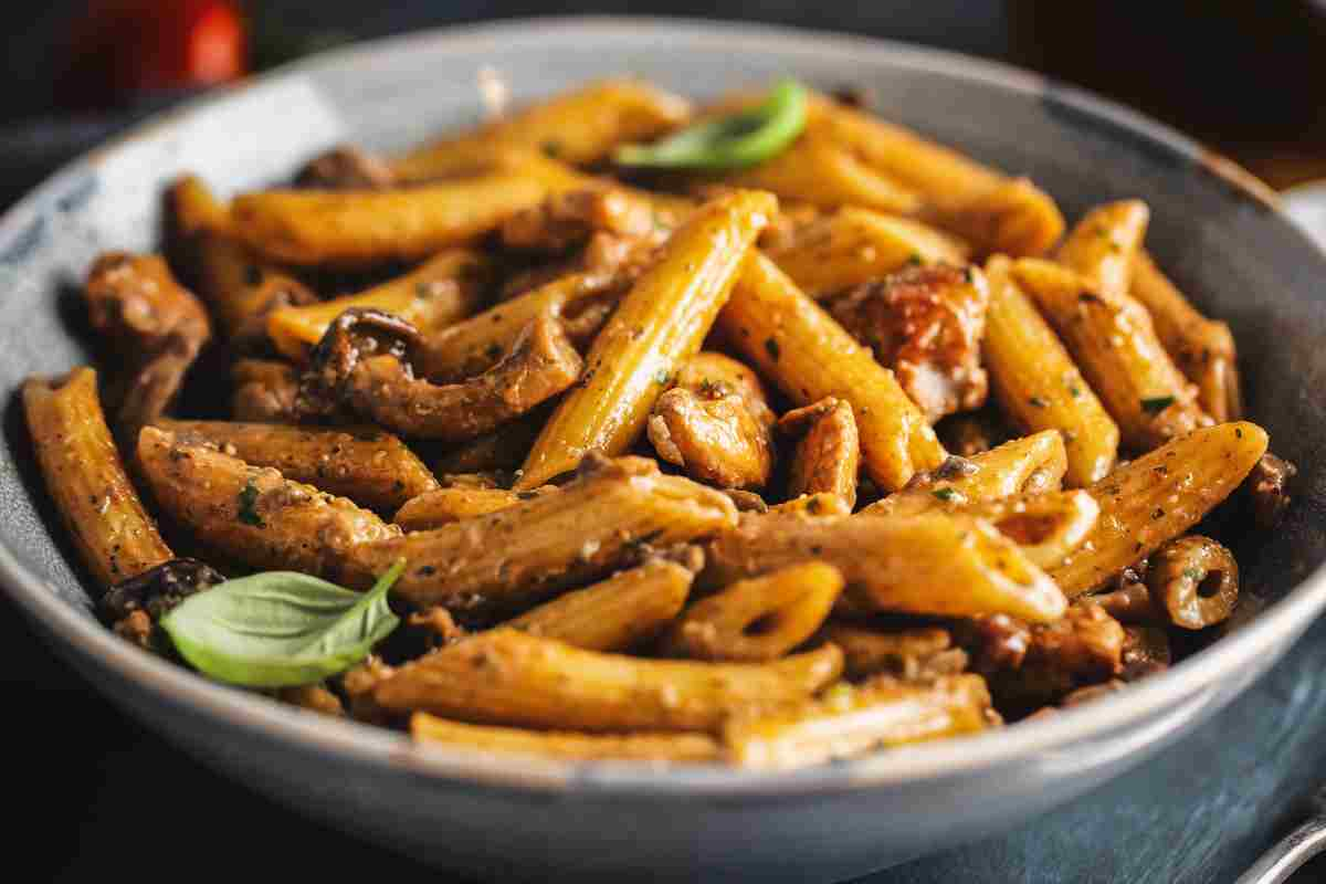 Penne ai funghi e pancetta