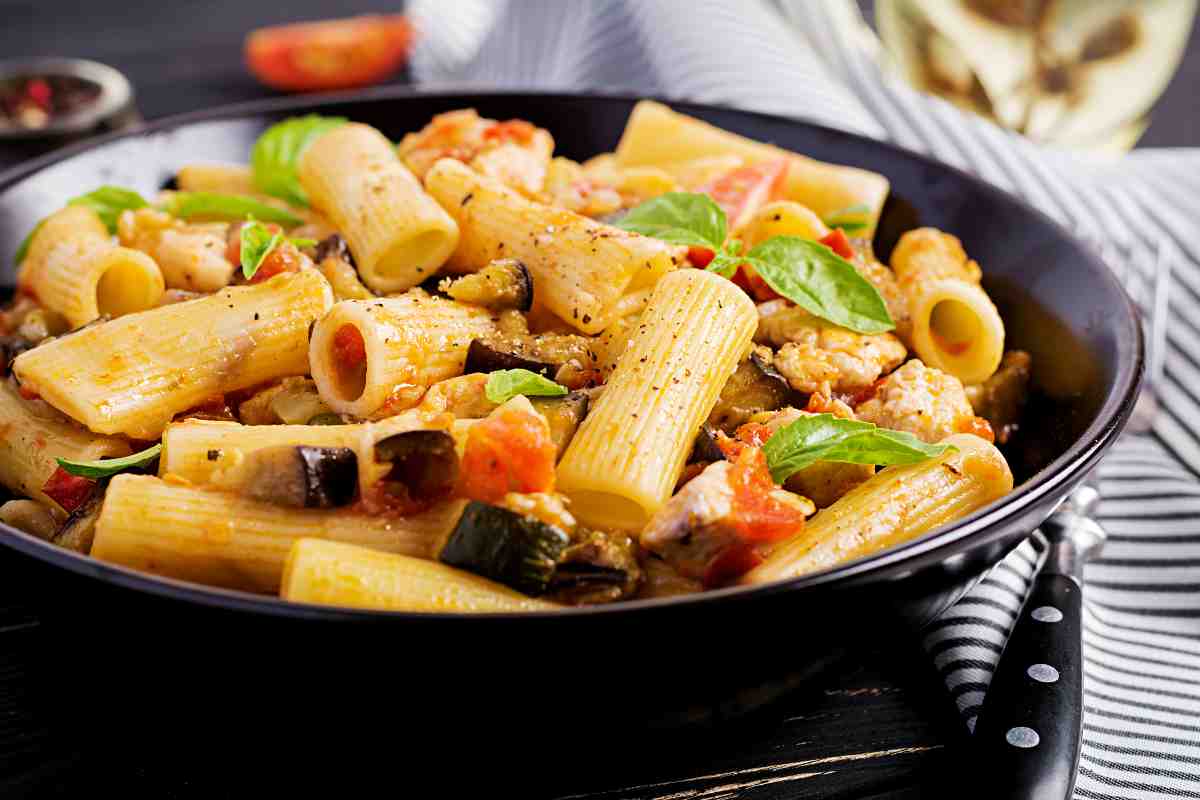 pasta con verdure grigliate