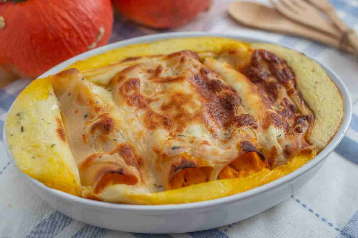 Cannelloni ripieni di zucca provola e besciamella