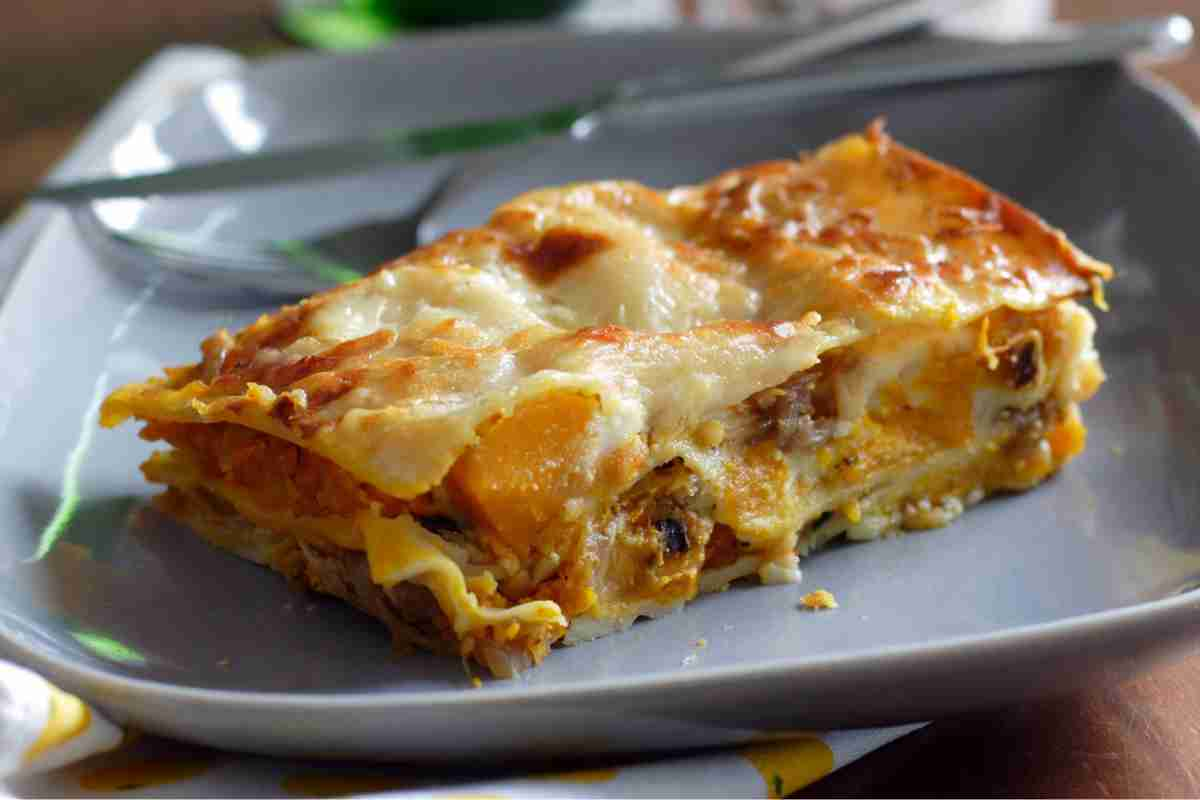 Lasagna zucca e salsiccia ricetta