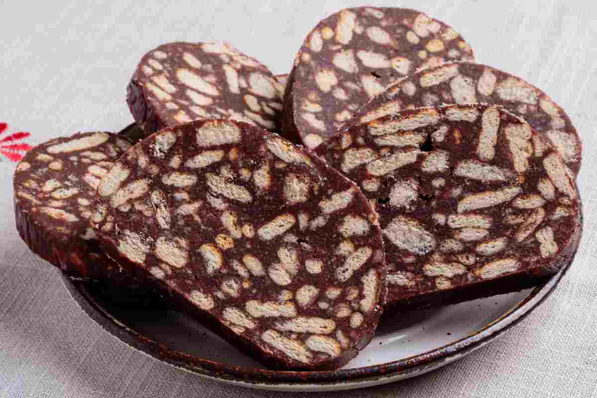 dolcetto facile e veloce, salame di cioccolato