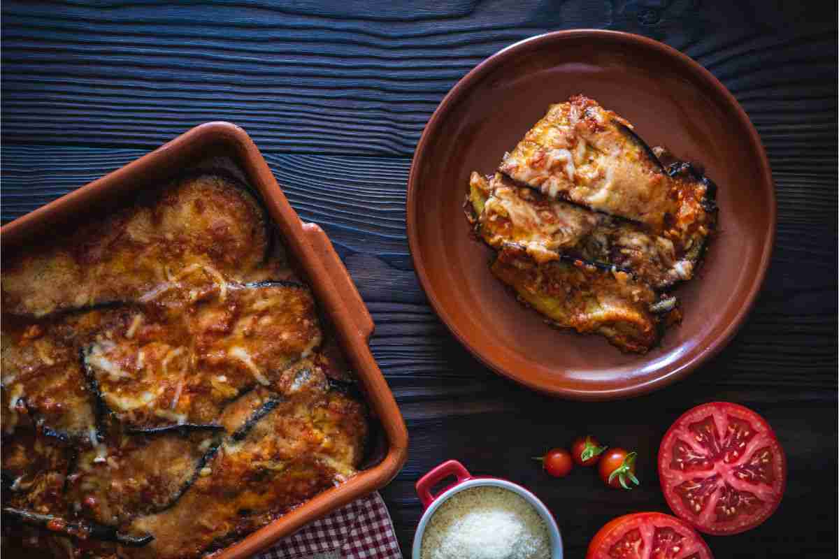 parmigiana melanzane non fritta