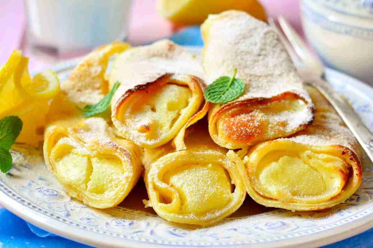 Crepes alla crema pasticcera