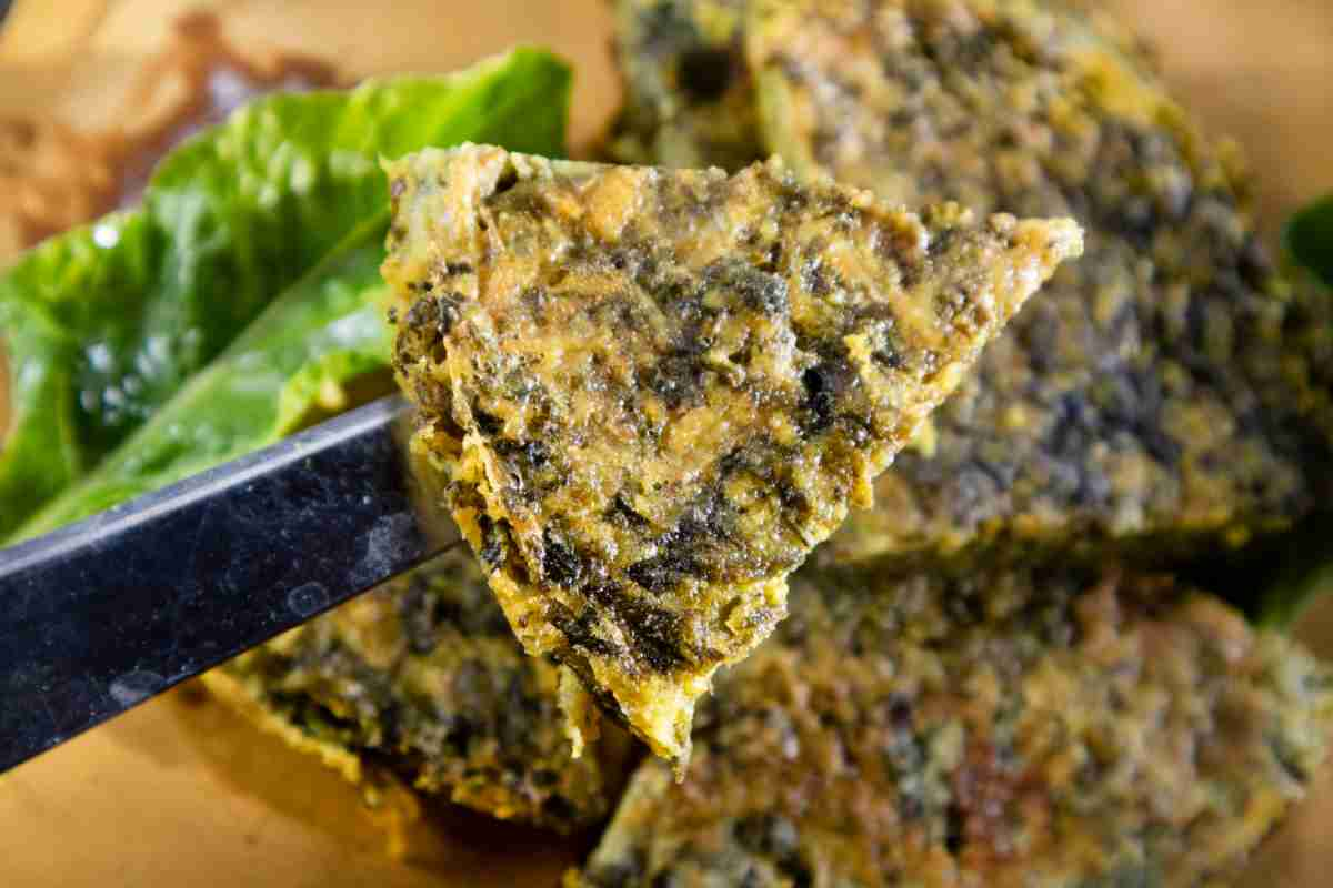 Frittata di ceci con cime di rapa e zucca