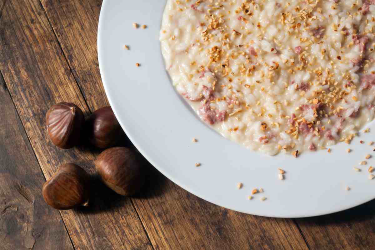 ricetta risotto alle castagne