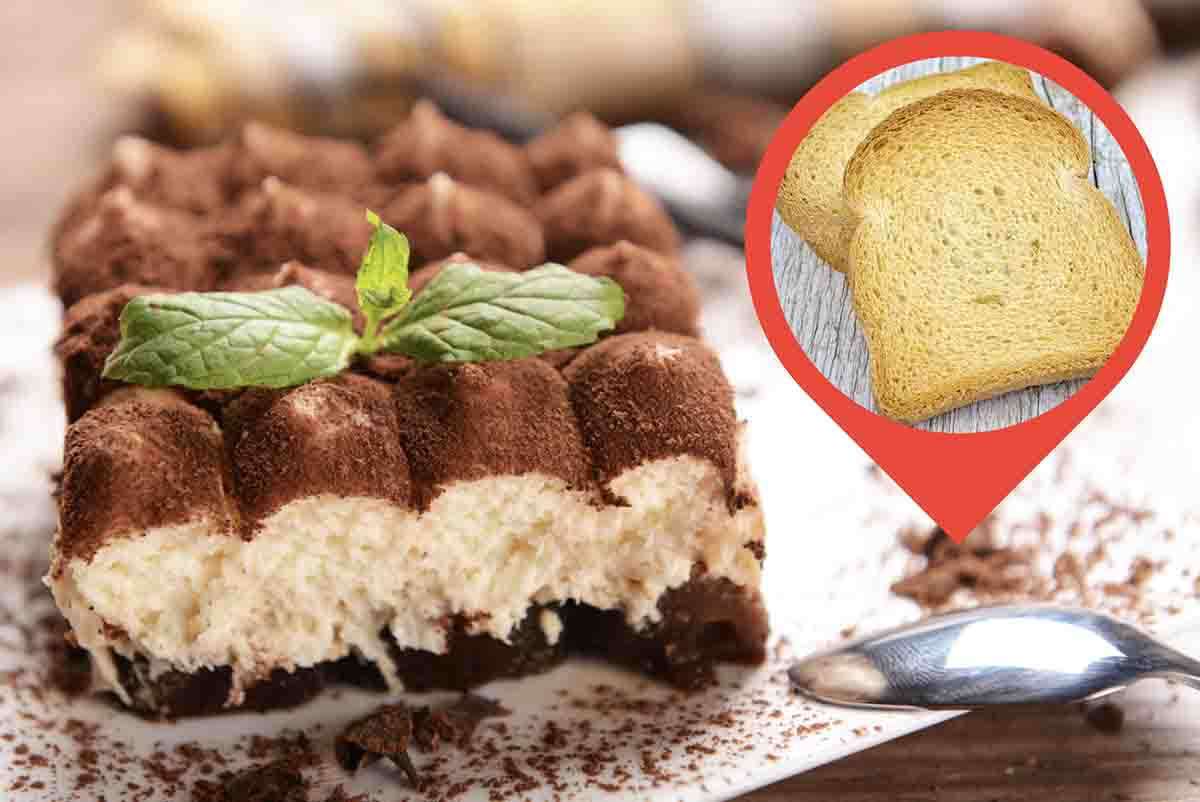 tiramisù light con fette biscottate