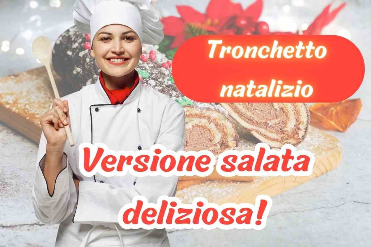 tronchetto di natale salato, ricetta