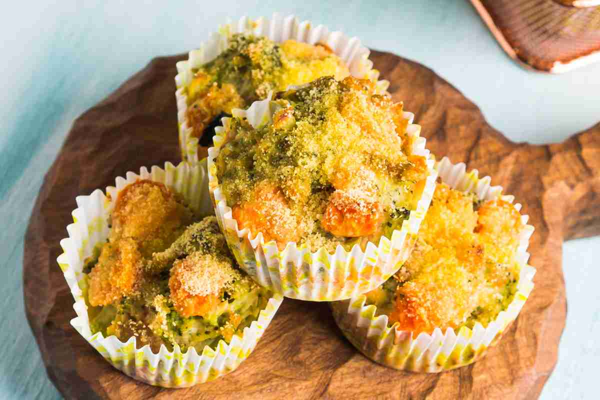 Muffin carote e broccoli