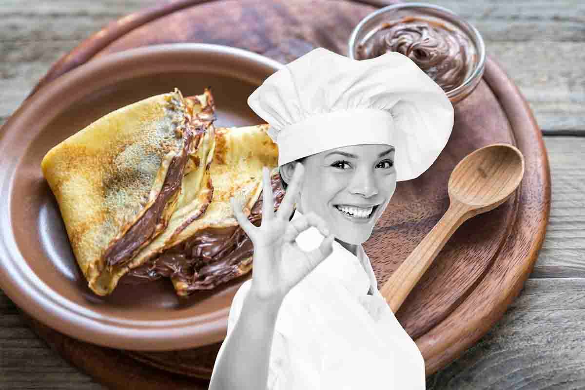 ricetta crepes light al cioccolato