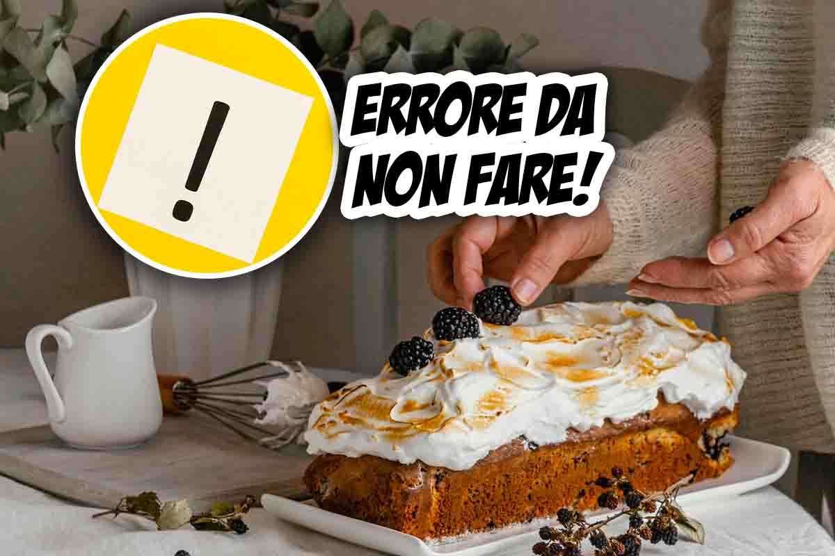 errori cottura della torta