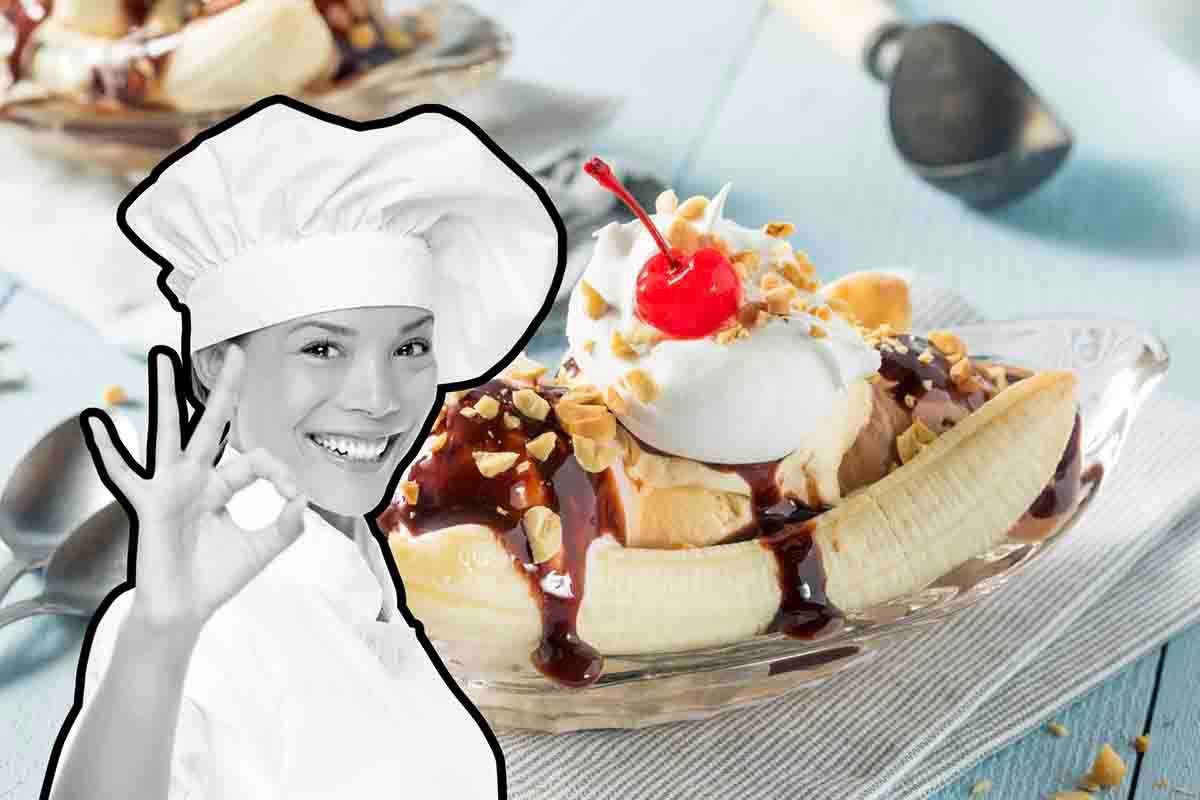 Banana split in friggitrice ad aria ricetta