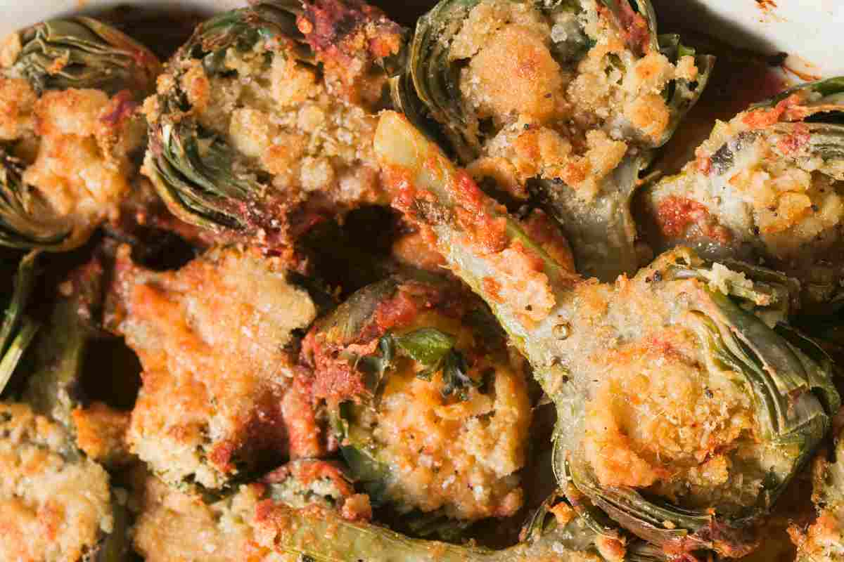 Carciofi gratinati al formaggio