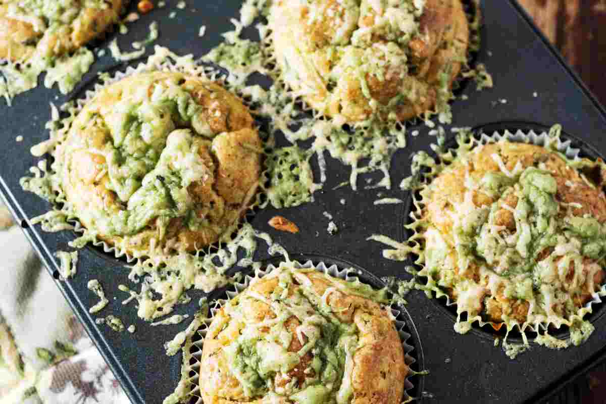 Muffin formaggio e spinaci