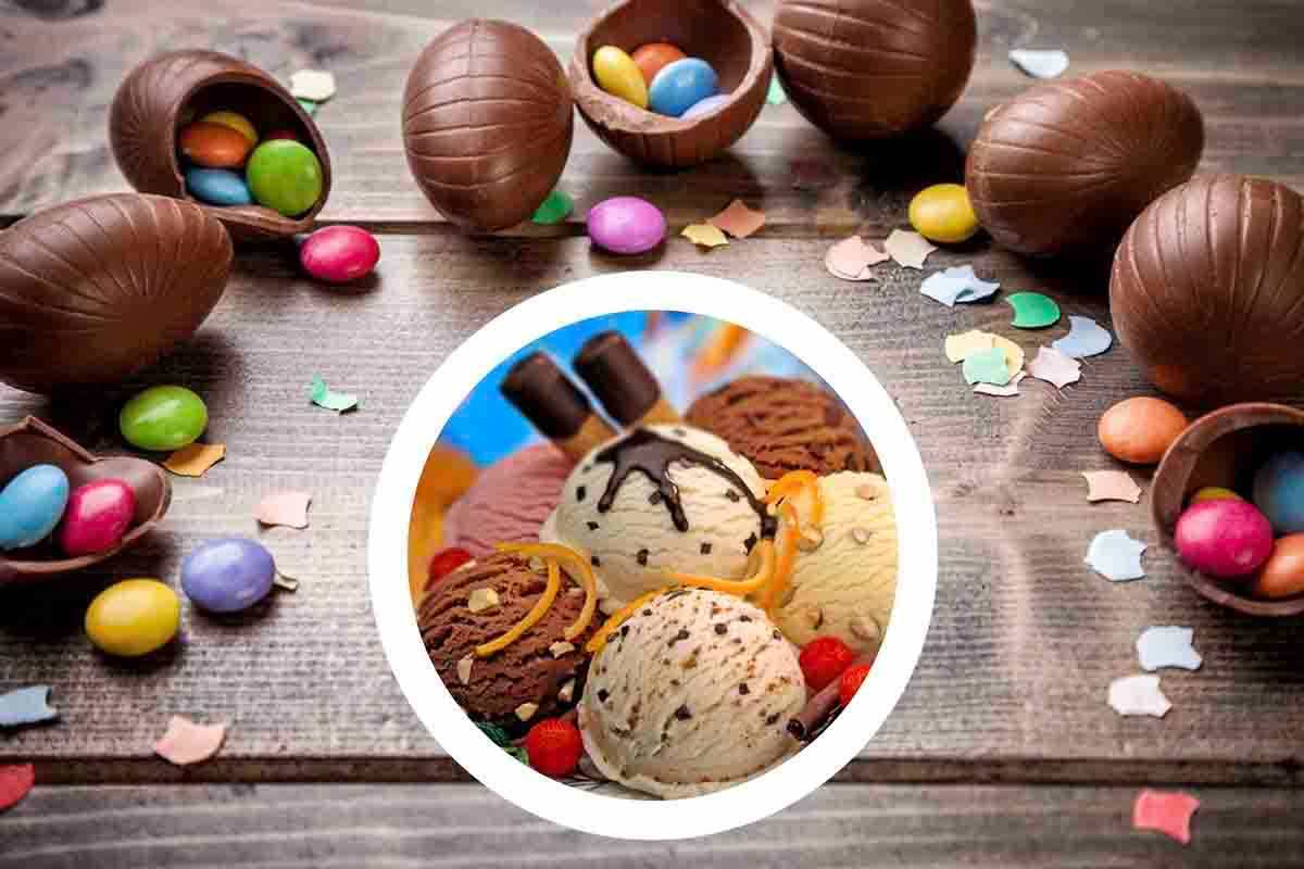 uovo di Pasqua con il gelato ricetta