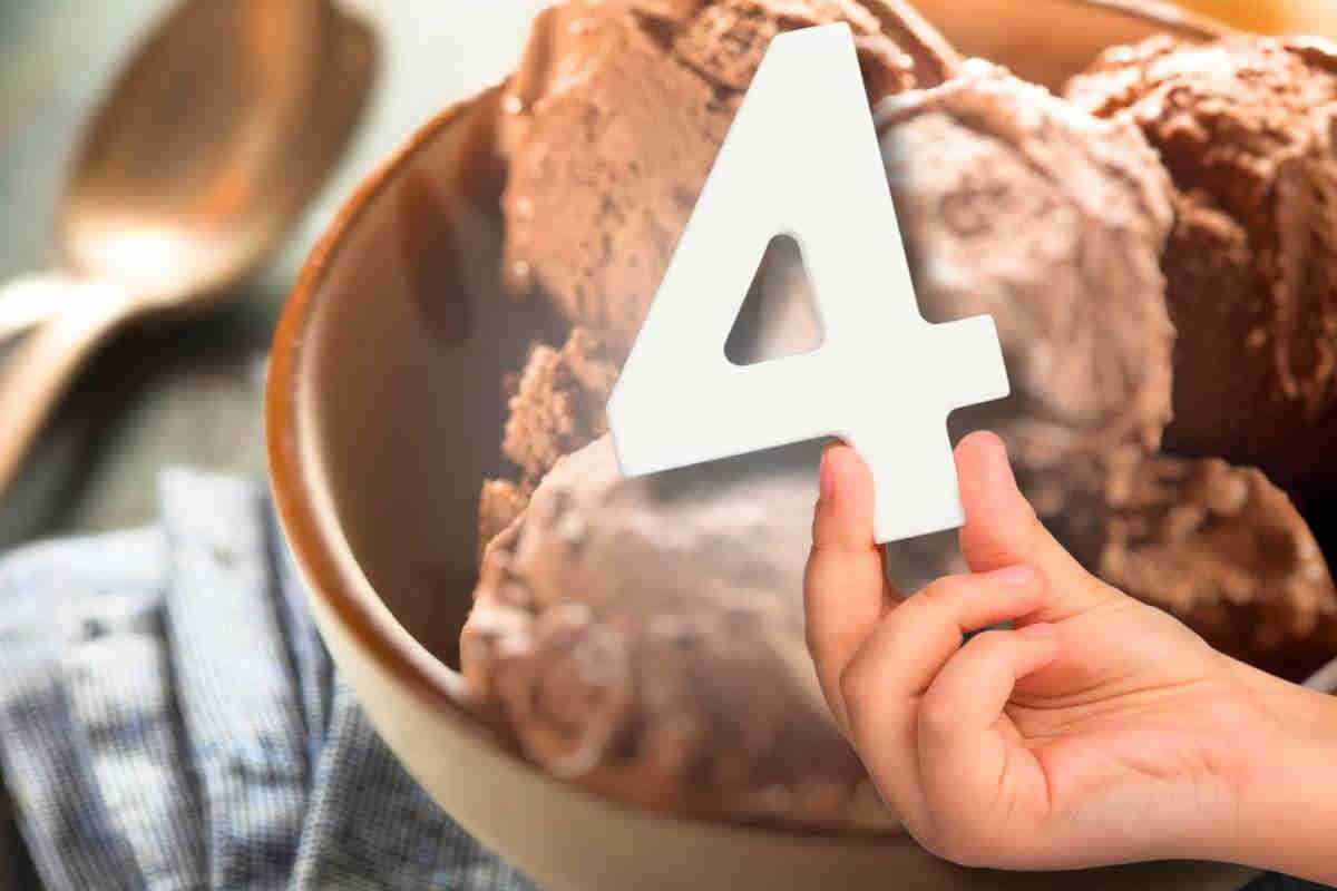 Gelato con 4 ingredienti