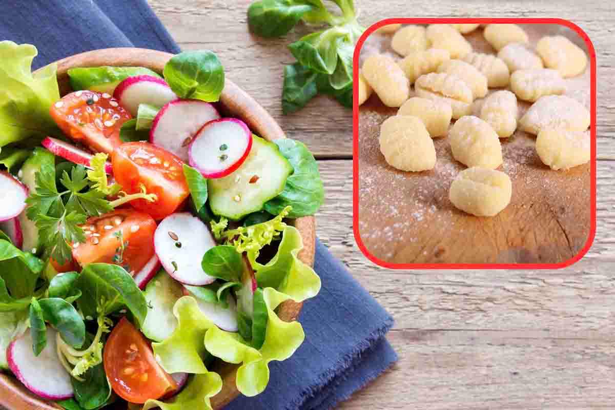 insalata primaverile con gnocchi