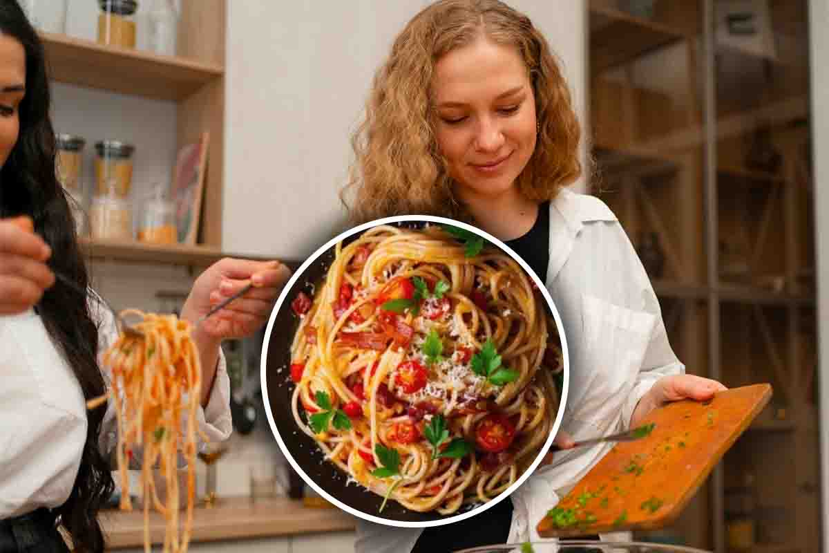 pasta all'amatriciana versione light