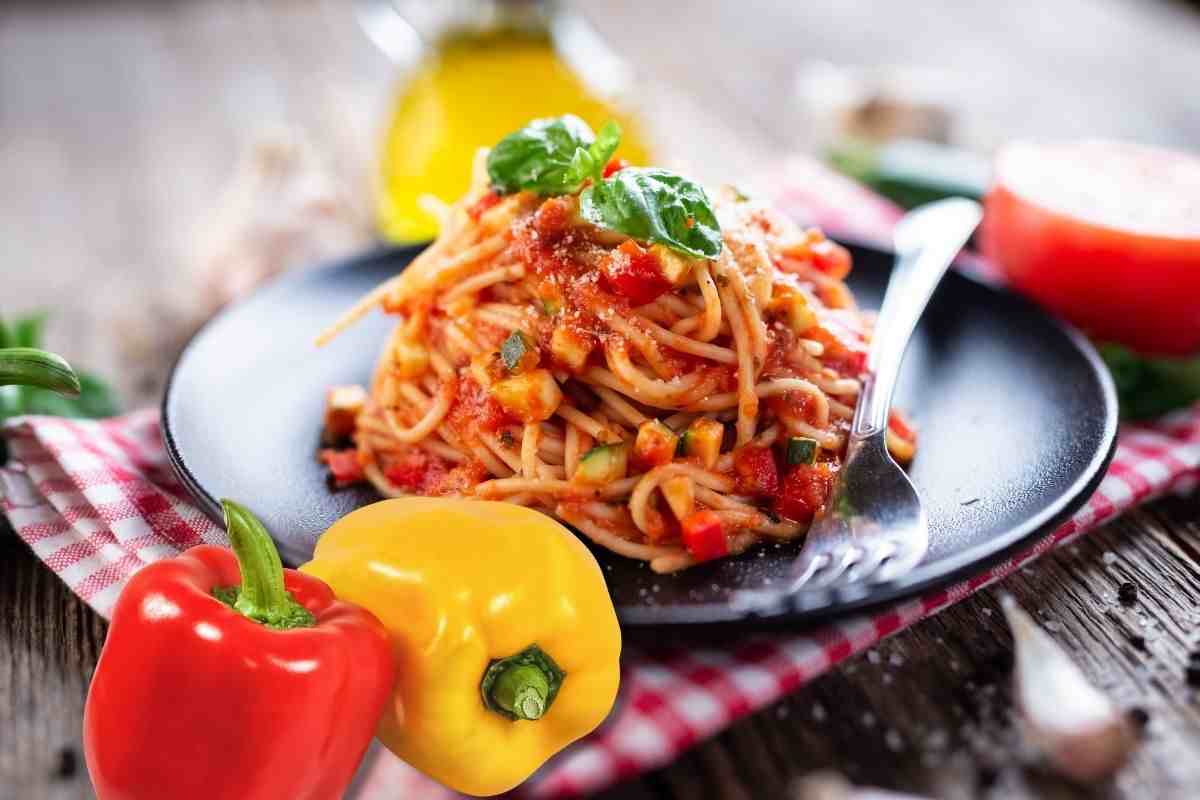 Spaghetti alla peperonata ricetta