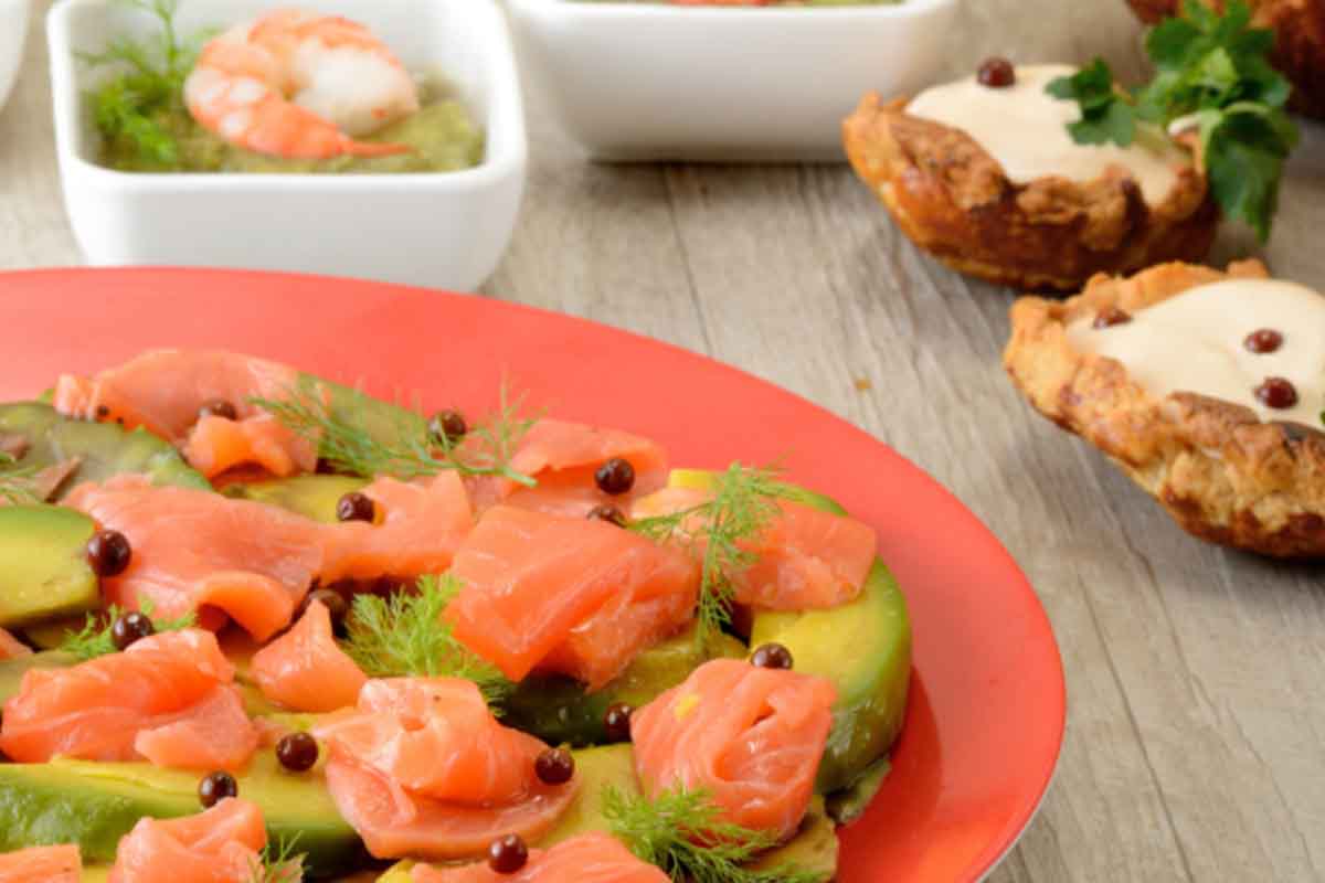 antipasto avocado pesca salmone ricetta