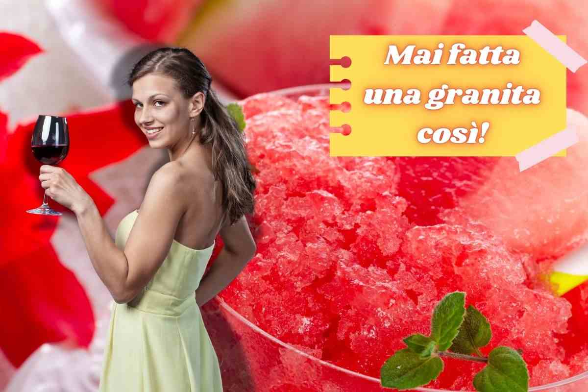 ricetta granita al vino rosso