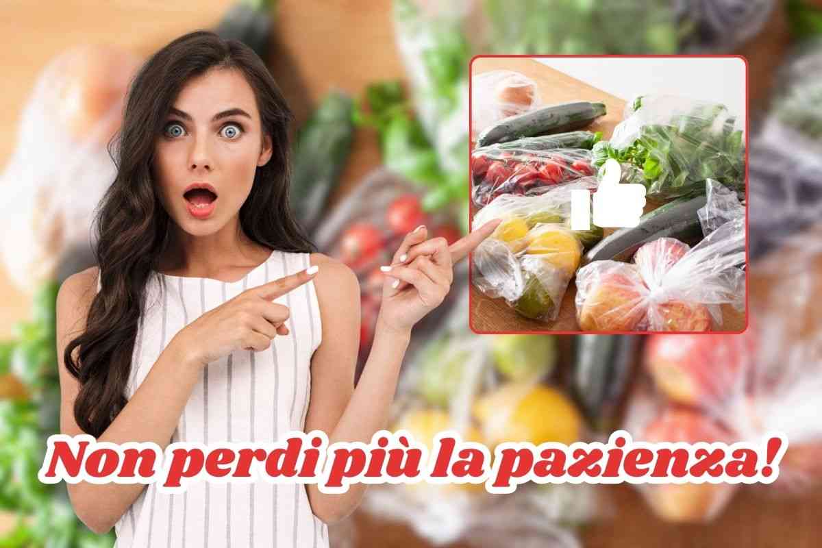 come aprire nodo buste alimenti