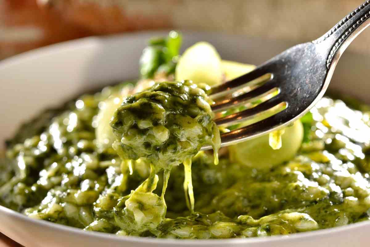 ricetta risotto agli spinaci